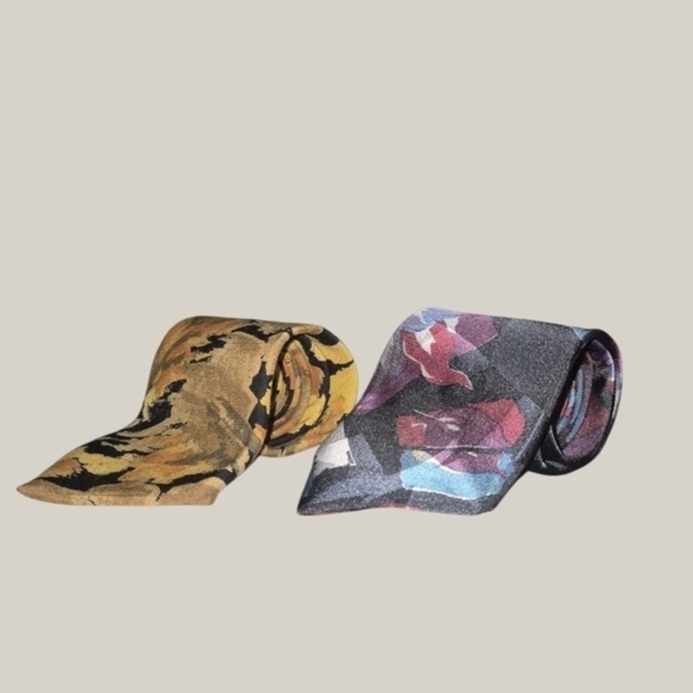 Pre-owned  John Wietz Neck Tie Lot Of 2